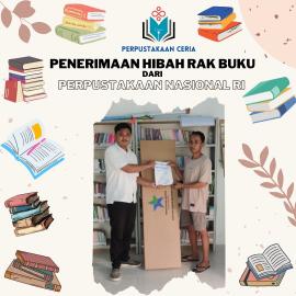 PENERIMAAN HIBAH RAK BUKU DARI PERPUSTAKAAN NASIONAL RI